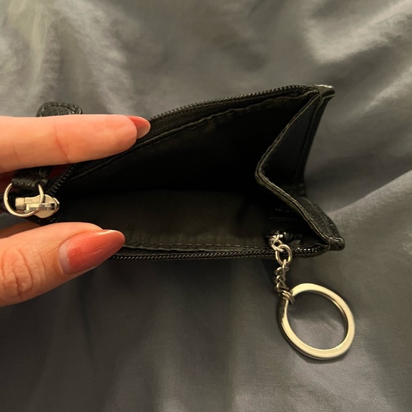 Coach Black Monogram & Patent Mini Skinny ID Keychain - Picture 2 of 4